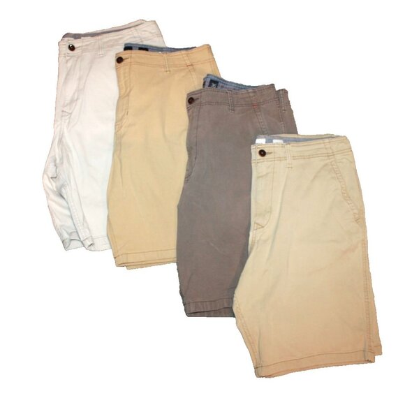 Lot of 4 Lucky Brand Chino Shorts Men's Khaki Size 36 Regular Fit 36x10 - Picture 1 of 2